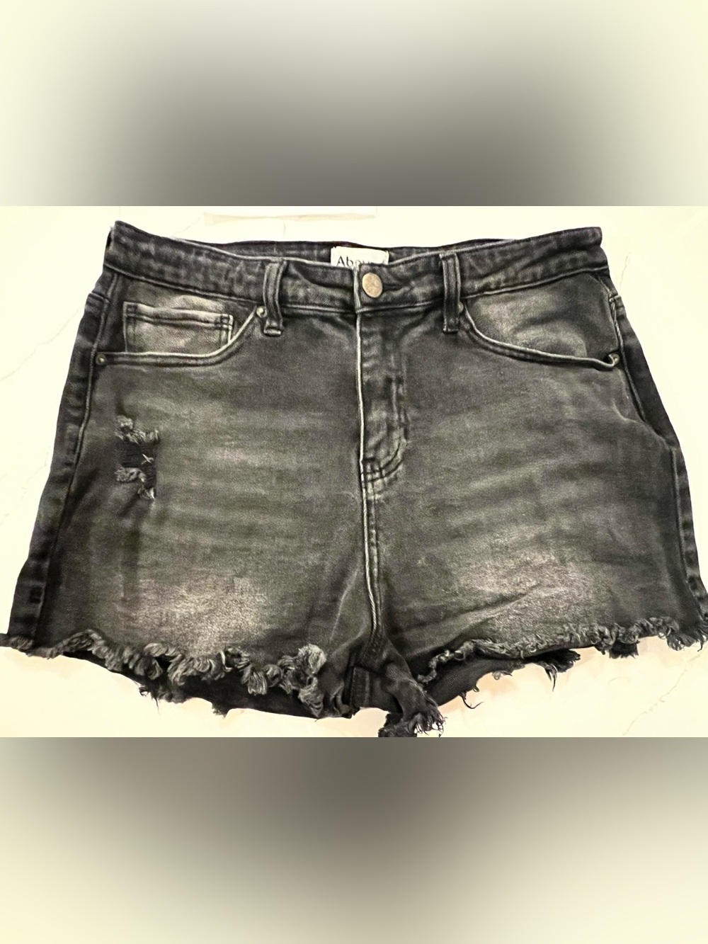 CLOSET Clean Out -  Abound Black Distressed Raw Hem Jean Shorts - Size 32